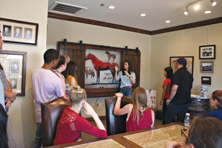 Elise Jackson presents to students