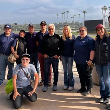 Bob Baffert with RTIP students at Gulfstream Park