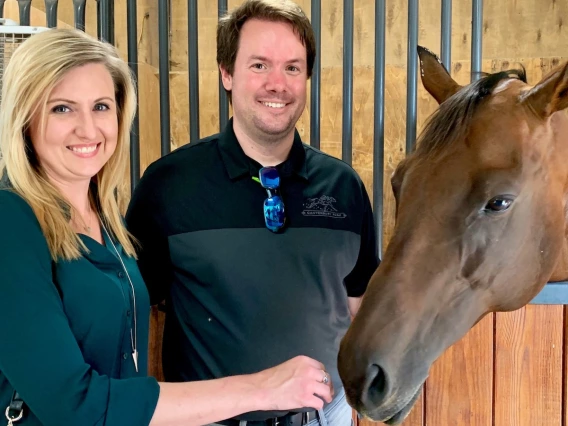 Andrew Offerman, Jen Perkins, and Sky and Sea (Canterbury Park Horse of the Year, 2014)