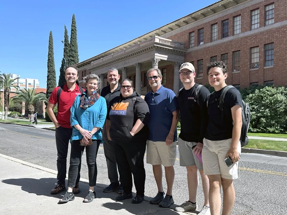 Dr. Scollay with faculty and students on the UArizona campus