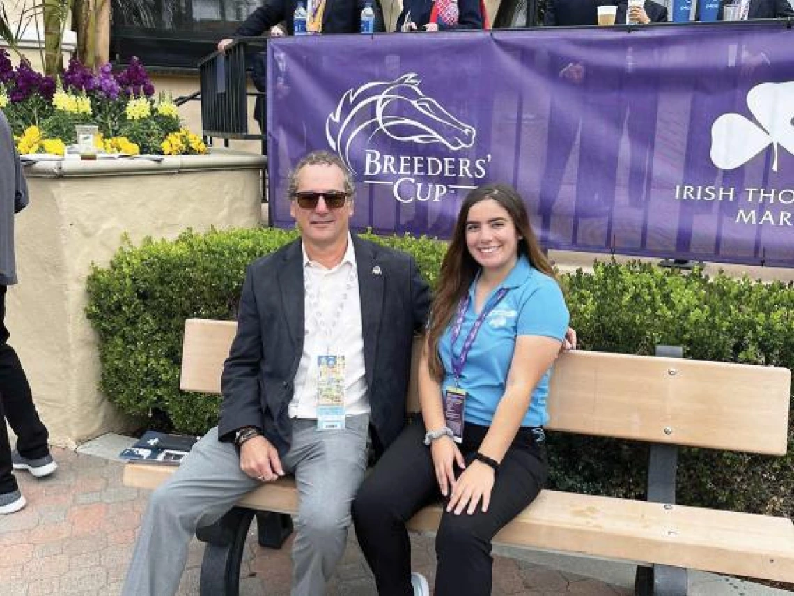 Giselle Lugo sits with Michael Weiss