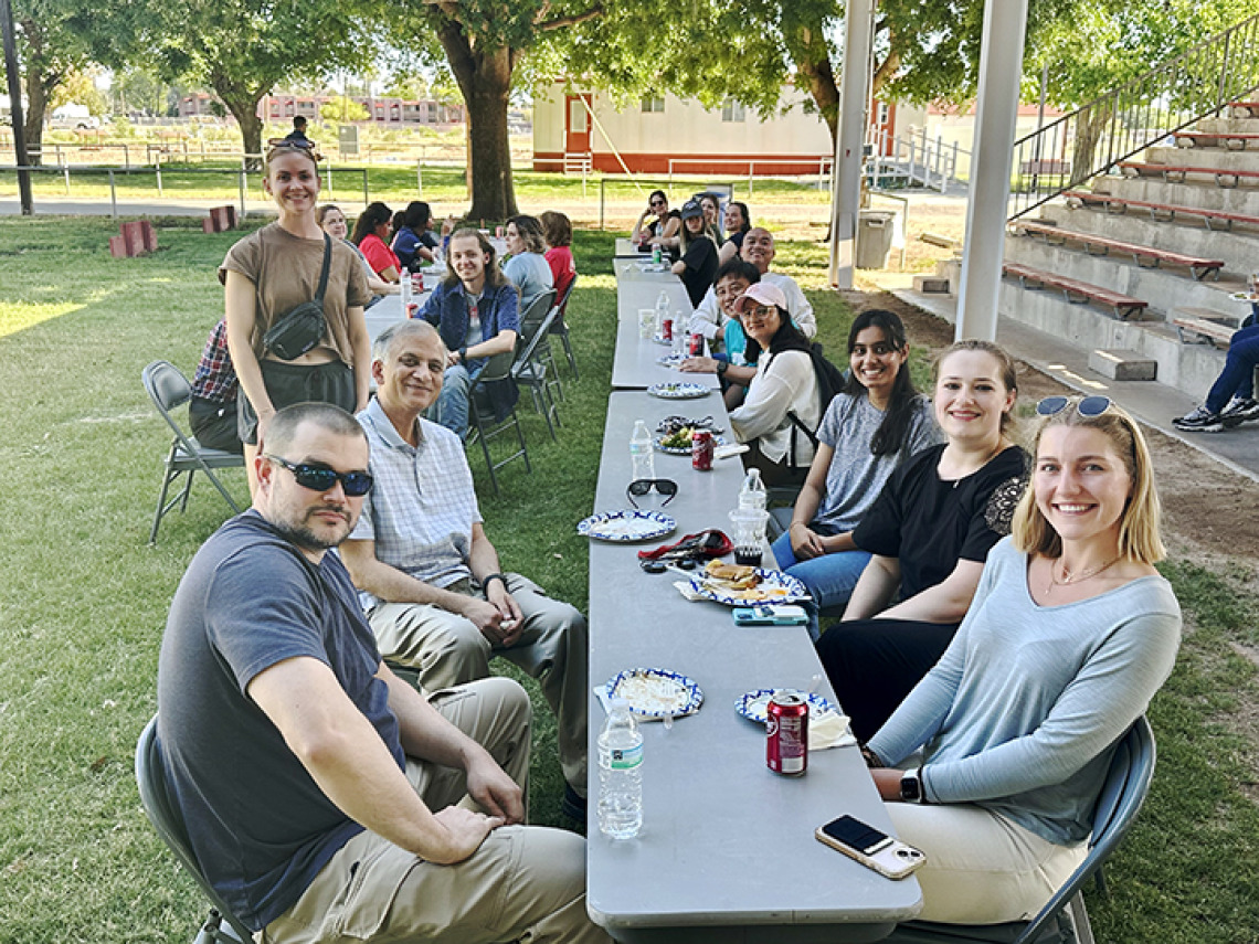 ACBS BBQ - people eating, receiving awards and eating delicious food!