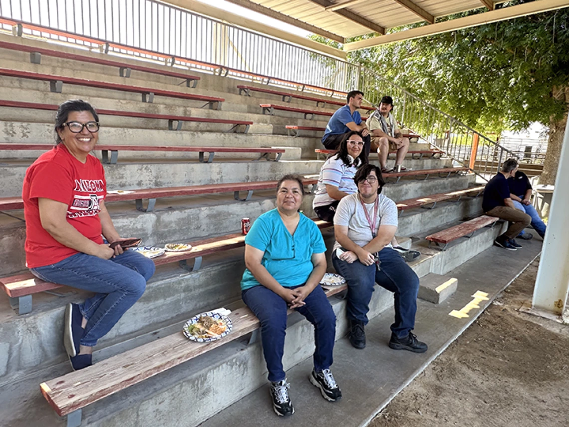 ACBS BBQ - people eating, receiving awards and eating delicious food!