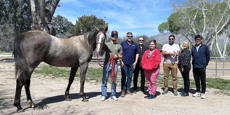 RTIP students and Teena Appleby at Al-Marah Equine Center