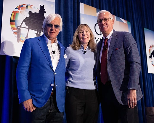 Bob Baffert, Amy Zimmerman and Todd Pletcher