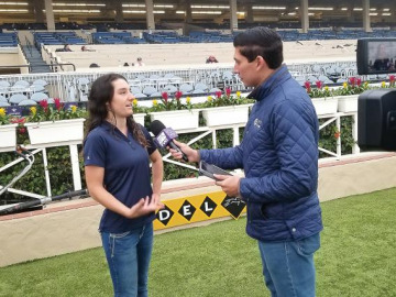 Hailey Shiffer being interviewed by TVG