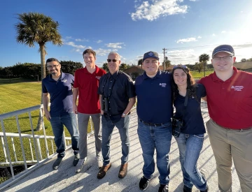 Todd Pletcher with students at Gulfstream Park