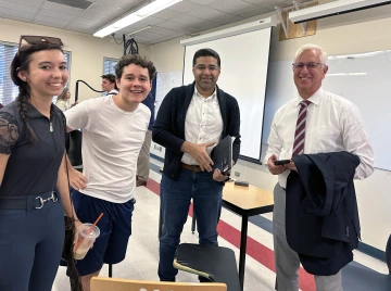 RTIP students with alum Todd Pletcher