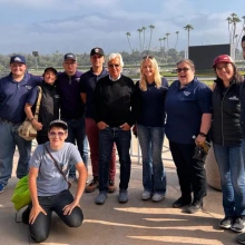 Bob Baffert with RTIP students at Gulfstream Park