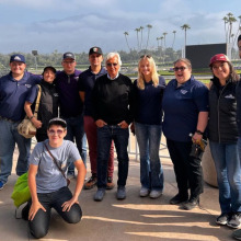 Bob Baffert with RTIP students at Gulfstream Park