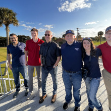 Todd Pletcher with students at Gulfstream Park