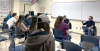 Classroom with Mike Weiss and Hailey Shiffer leading discussion